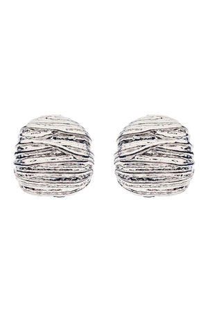 Eb & Ive Roma Dome Earring Silver Dome