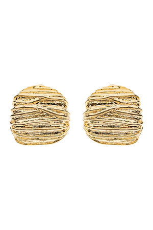 Eb & Ive Roma Dome Earring Gold Dome