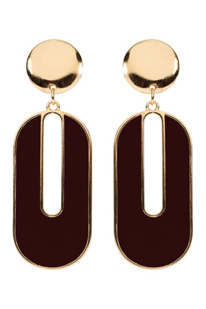 Eb & Ive Amira Oval Earring Mahogany