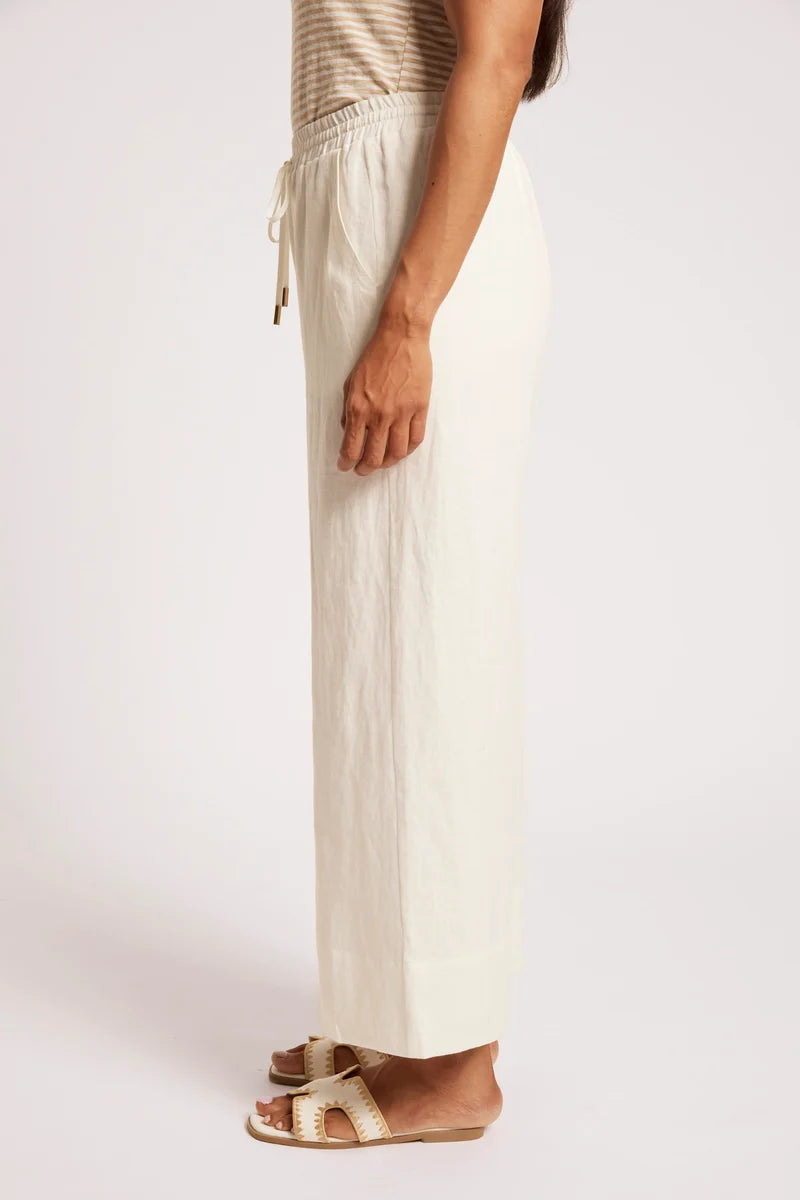 Eb & Ive Cove Relaxed Pant White
