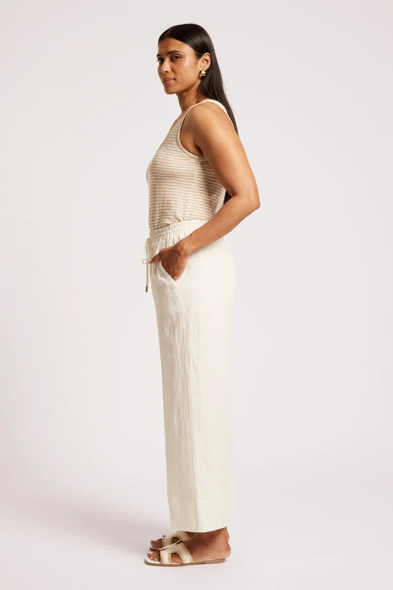 Eb & Ive Cove Relaxed Pant White
