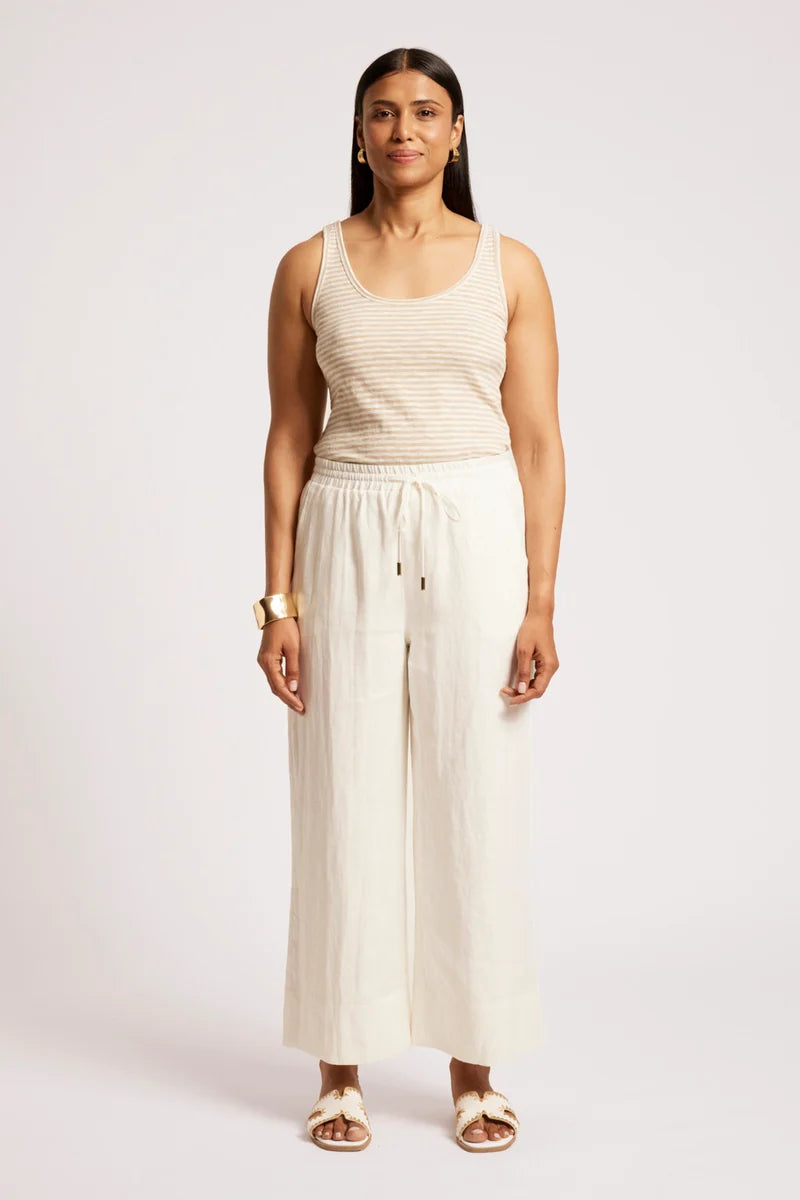 Eb & Ive Cove Relaxed Pant White