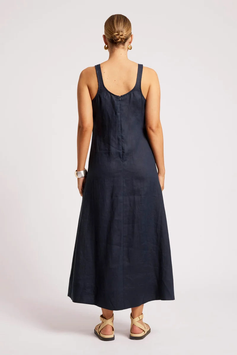 Eb & Ive Cove Tank Maxi Dress Indigo