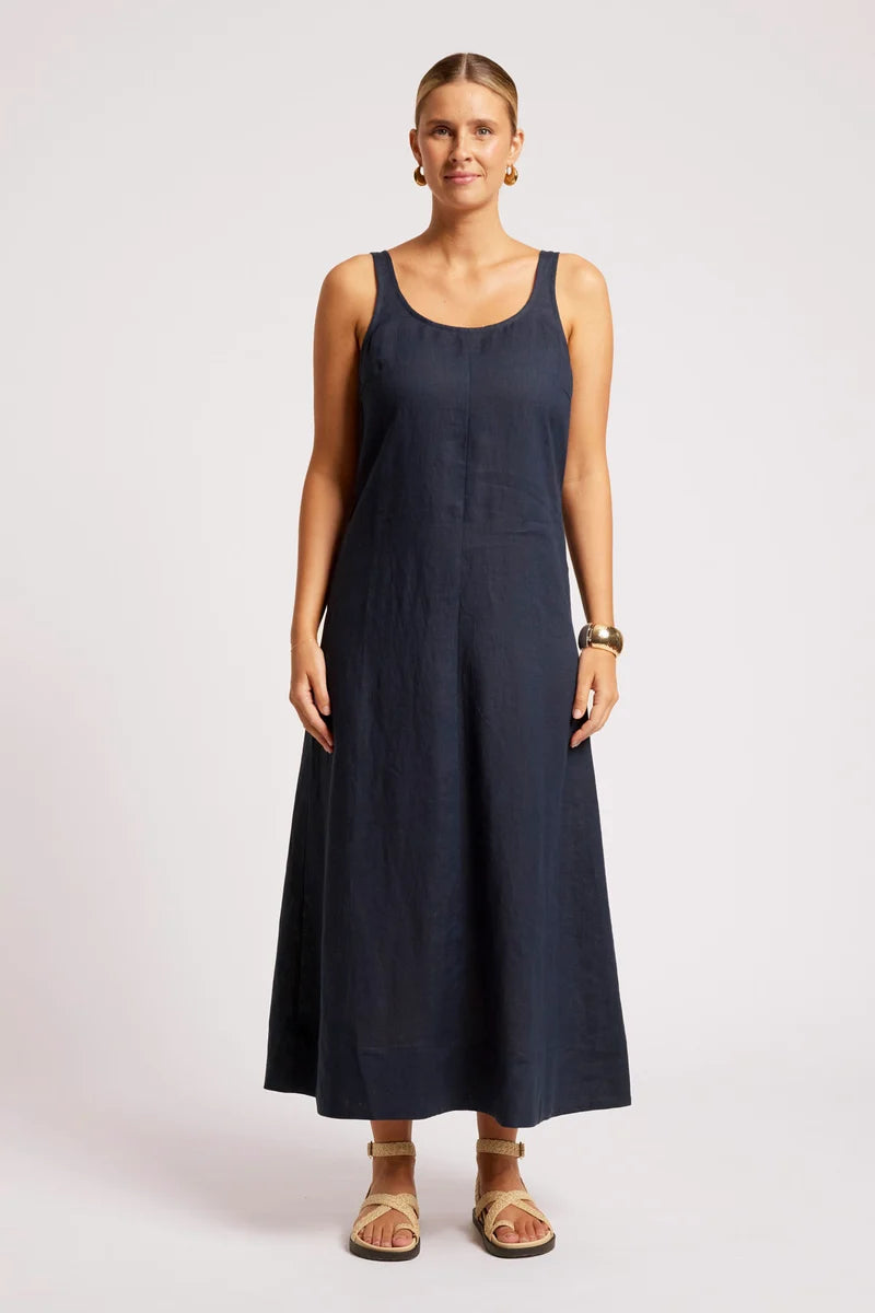 Eb & Ive Cove Tank Maxi Dress Indigo