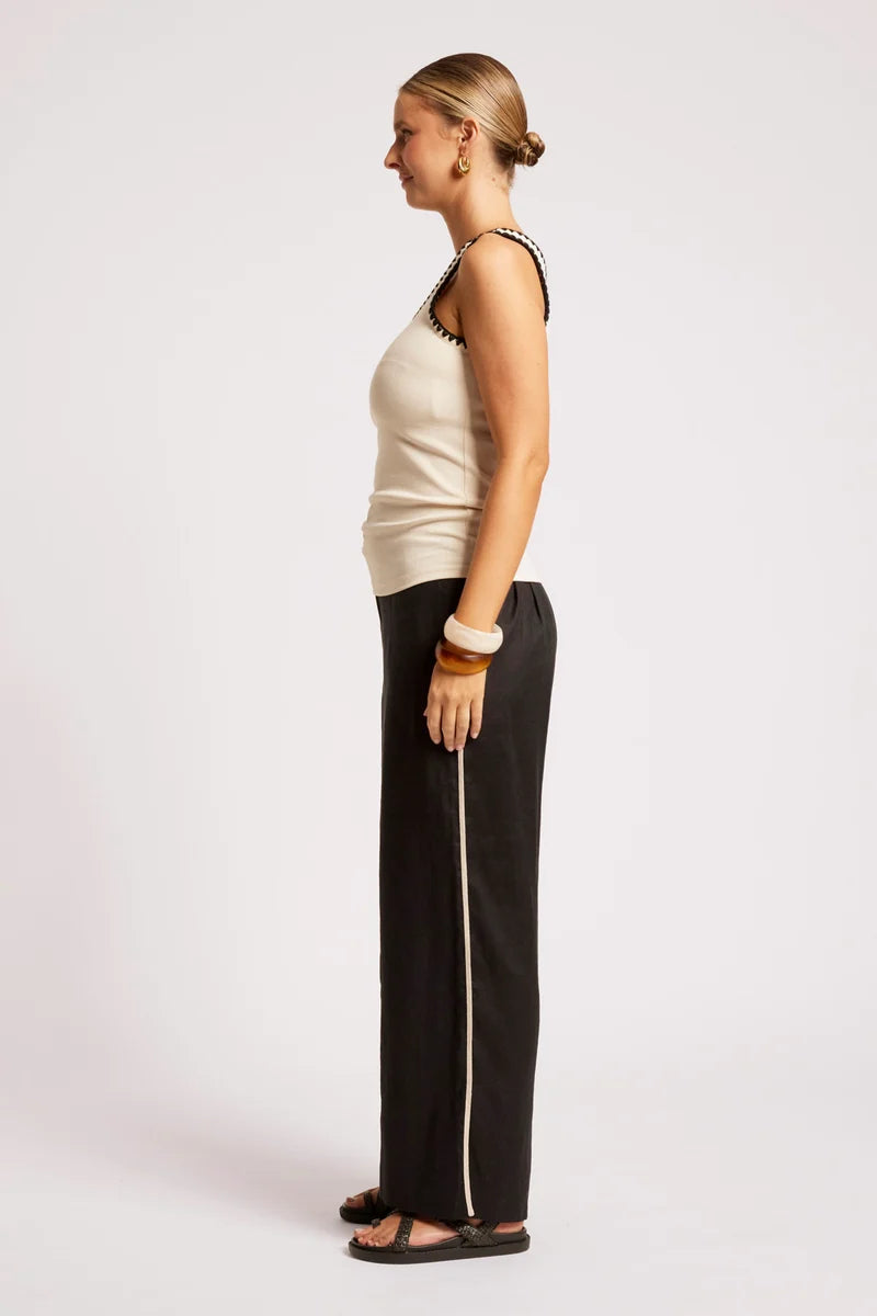 Eb & Ive Maris Stitched Tank Tusk / Black