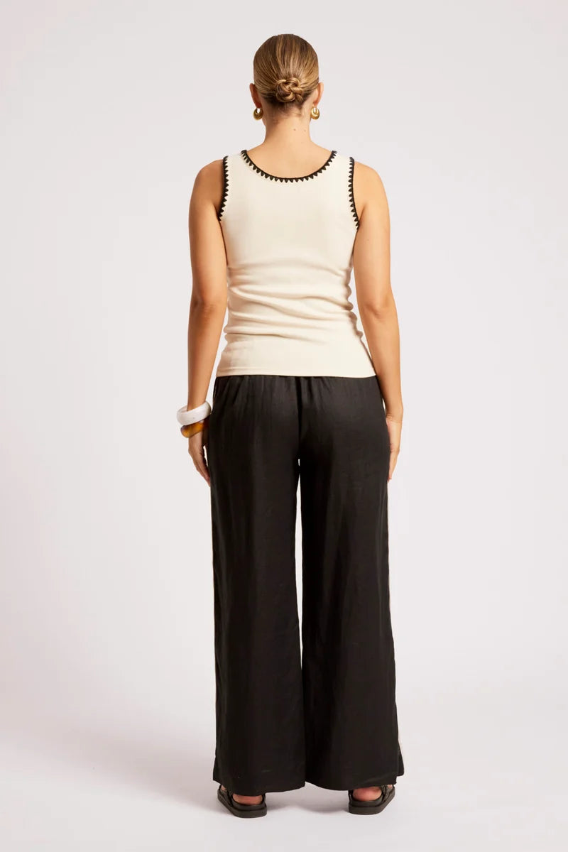Eb & Ive Maris Stitched Tank Tusk / Black