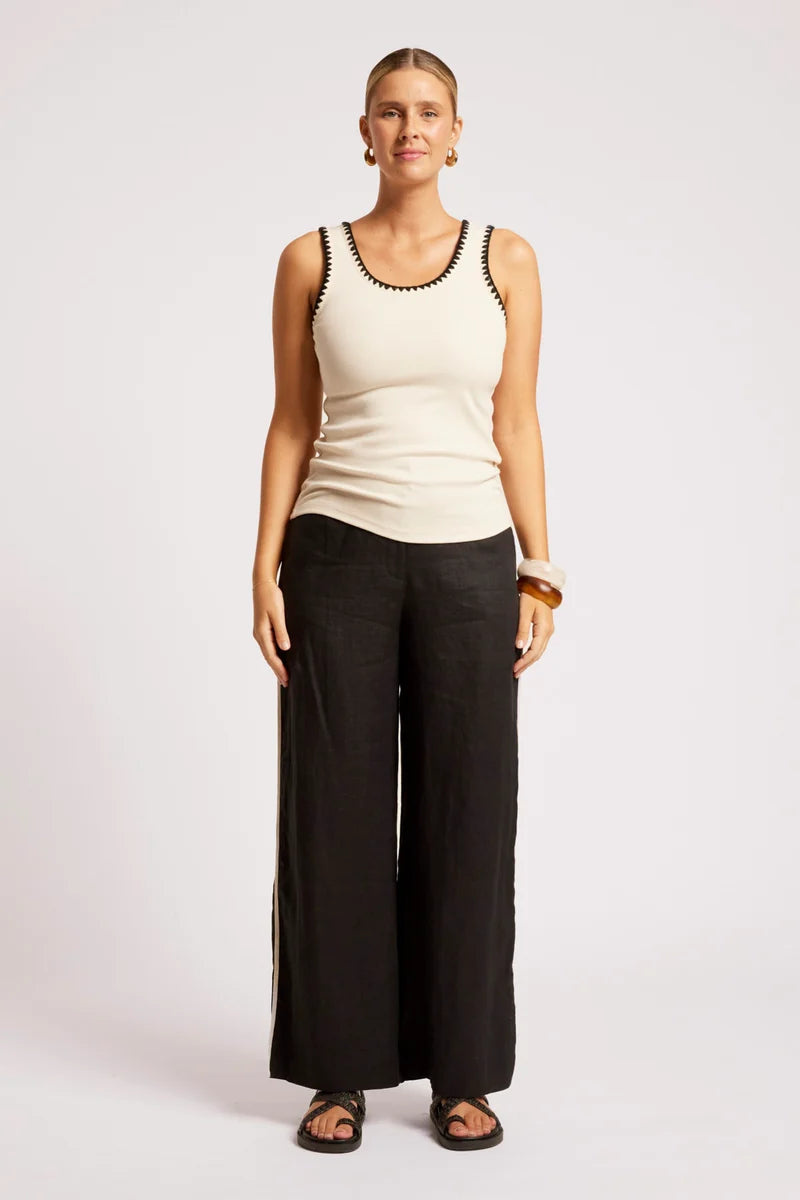 Eb & Ive Maris Stitched Tank Tusk / Black