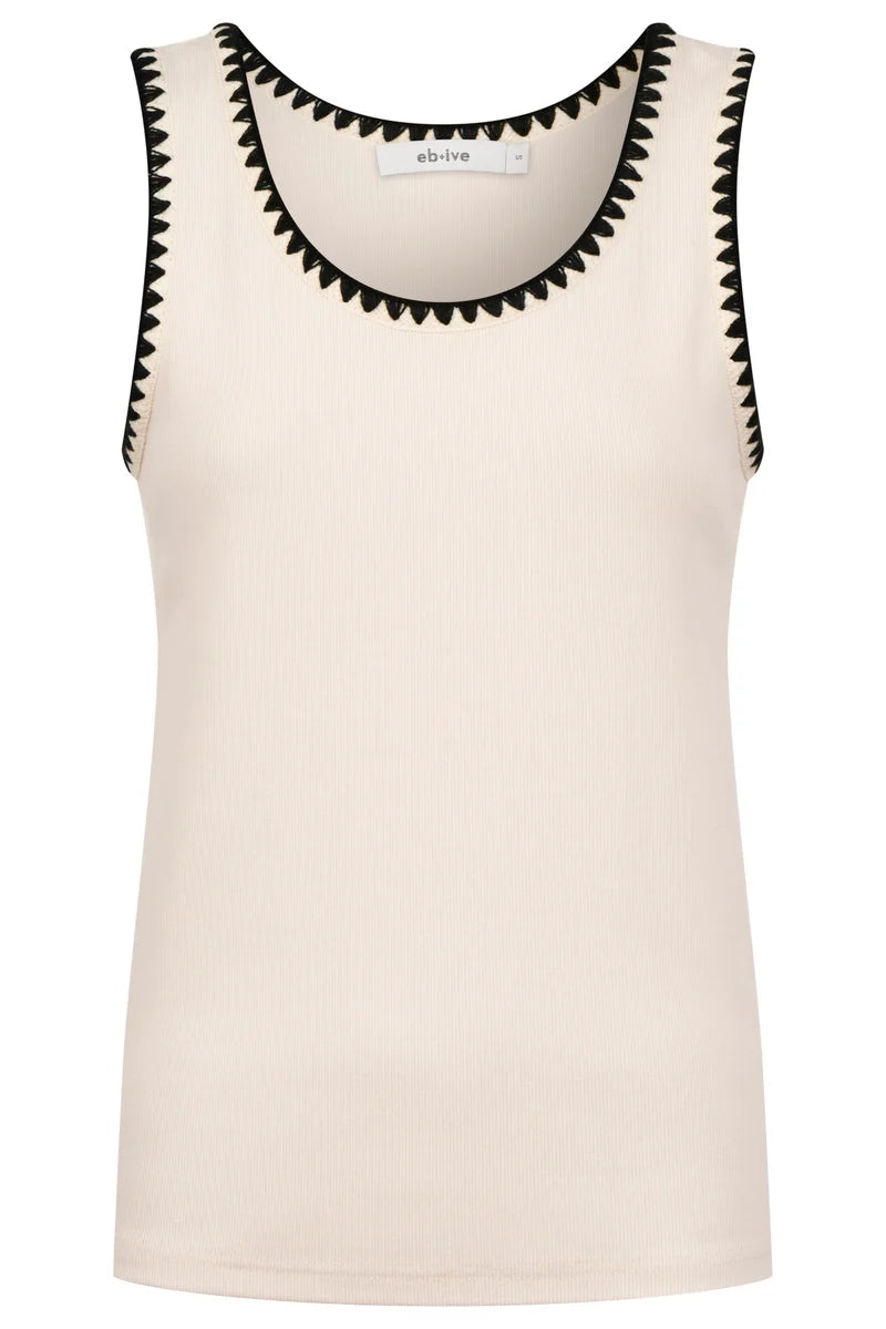 Eb & Ive Maris Stitched Tank Tusk / Black
