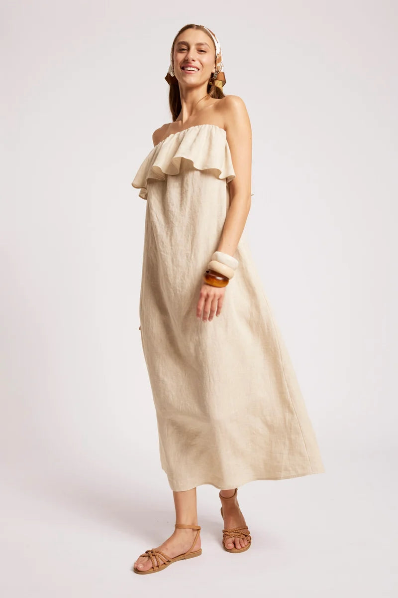 Eb & Ive Maris Strapless Dress Tusk