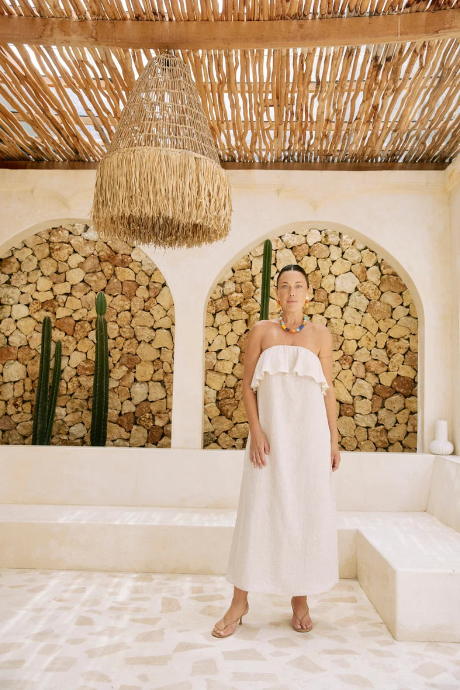 Eb & Ive Maris Strapless Dress Tusk