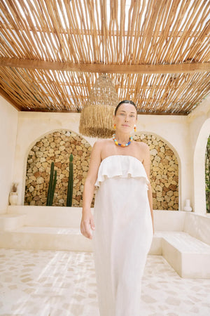 Eb & Ive Maris Strapless Dress Tusk