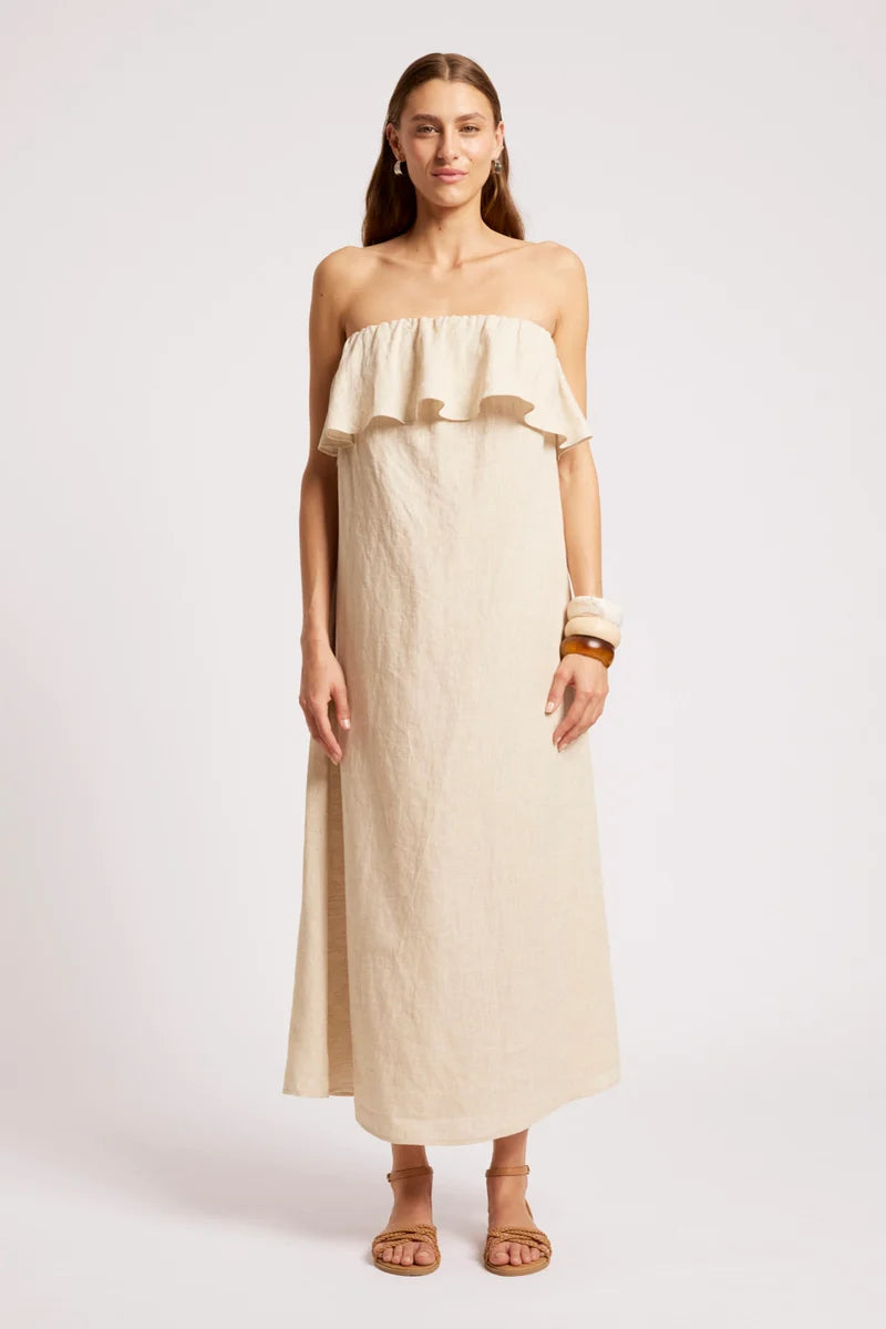 Eb & Ive Maris Strapless Dress Tusk