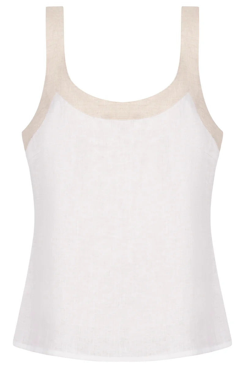 Eb & Ive Maris Splice Tank White / Tusk