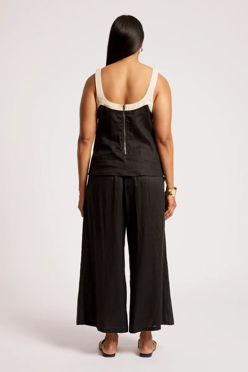 Eb & Ive Maris Splice Tank Black / Tusk