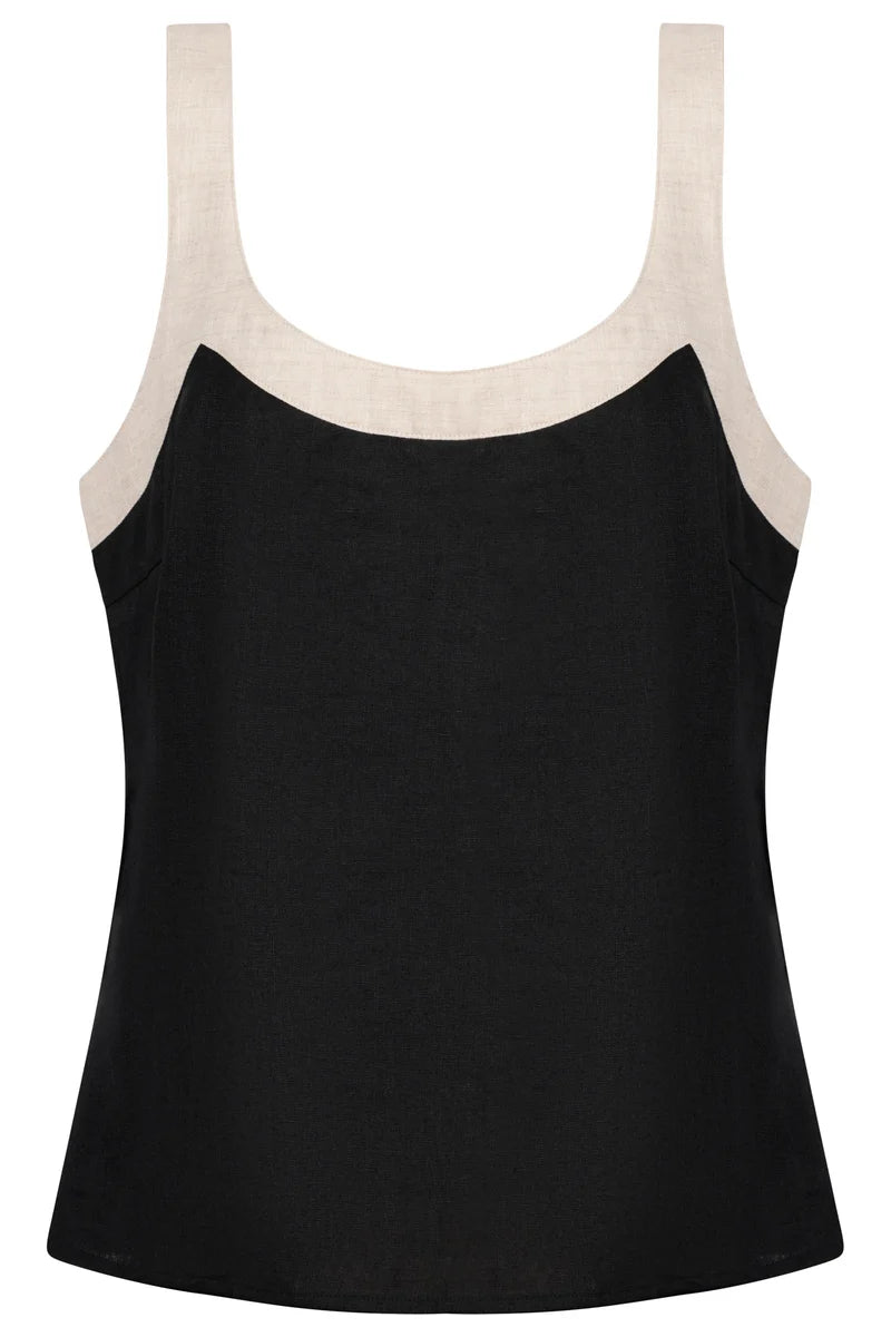 Eb & Ive Maris Splice Tank Black / Tusk