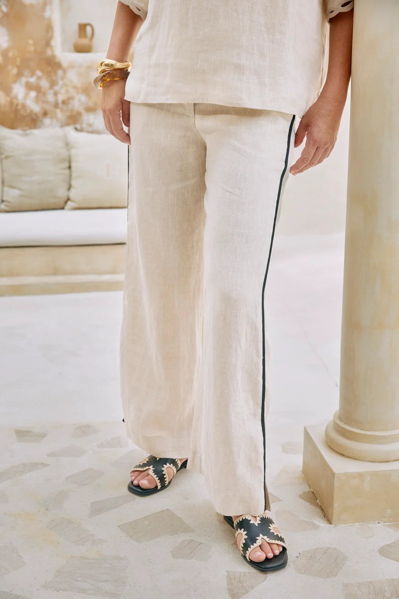 Eb & Ive Maris Splice Pant Tusk / Black