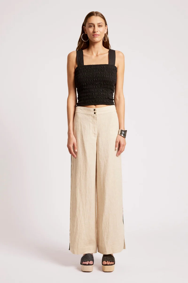 Eb & Ive Maris Splice Pant Tusk / Black