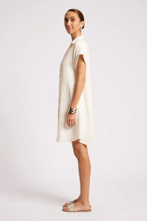 Eb & Ive Maris Shirt Dress White