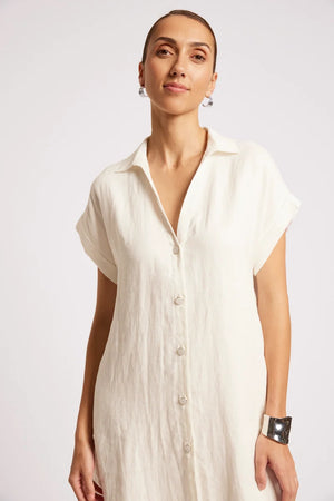 Eb & Ive Maris Shirt Dress White