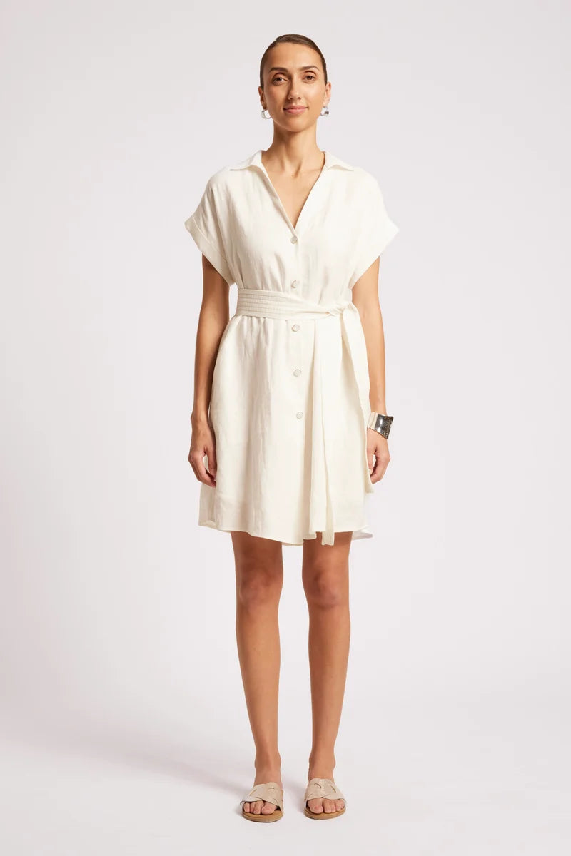 Eb & Ive Maris Shirt Dress White
