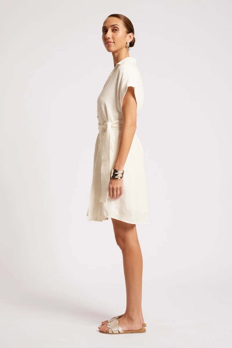 Eb & Ive Maris Shirt Dress White