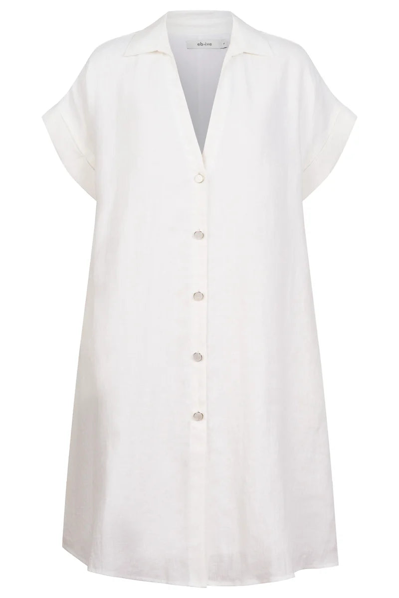 Eb & Ive Maris Shirt Dress White