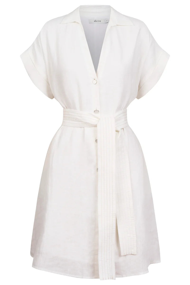Eb & Ive Maris Shirt Dress White