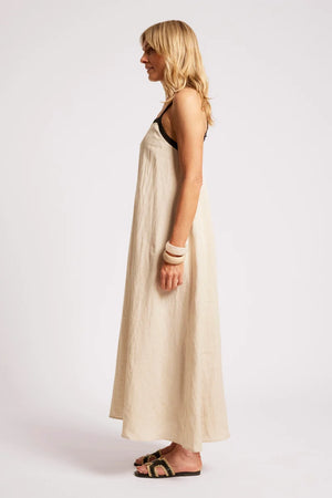 Eb & Ive Maris Splice Tank Maxi Dress Tusk / Black