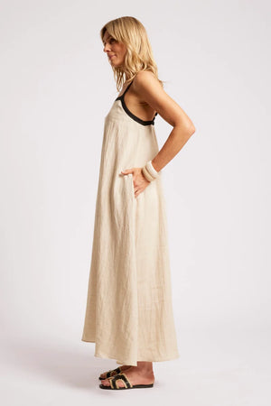 Eb & Ive Maris Splice Tank Maxi Dress Tusk / Black