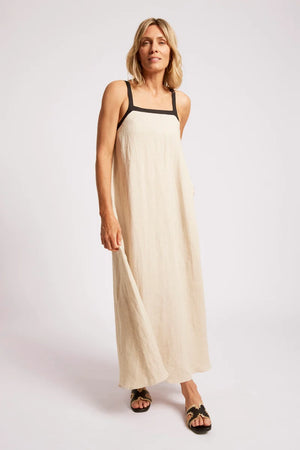 Eb & Ive Maris Splice Tank Maxi Dress Tusk / Black