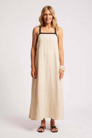 Eb & Ive Maris Splice Tank Maxi Dress Tusk / Black