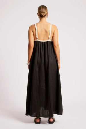 Eb & Ive Maris Splice Tank Maxi Dress Black / Tusk