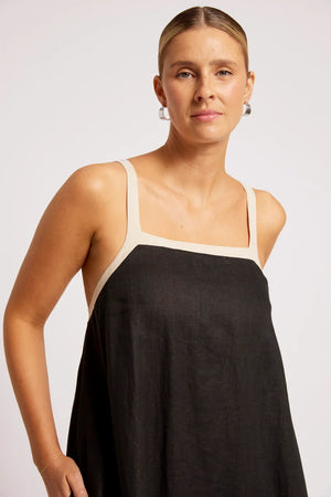 Eb & Ive Maris Splice Tank Maxi Dress Black / Tusk