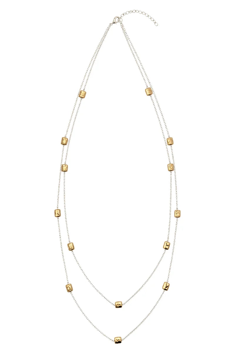 Eb & Ive Dusk Necklace - Gold /Silver Strand