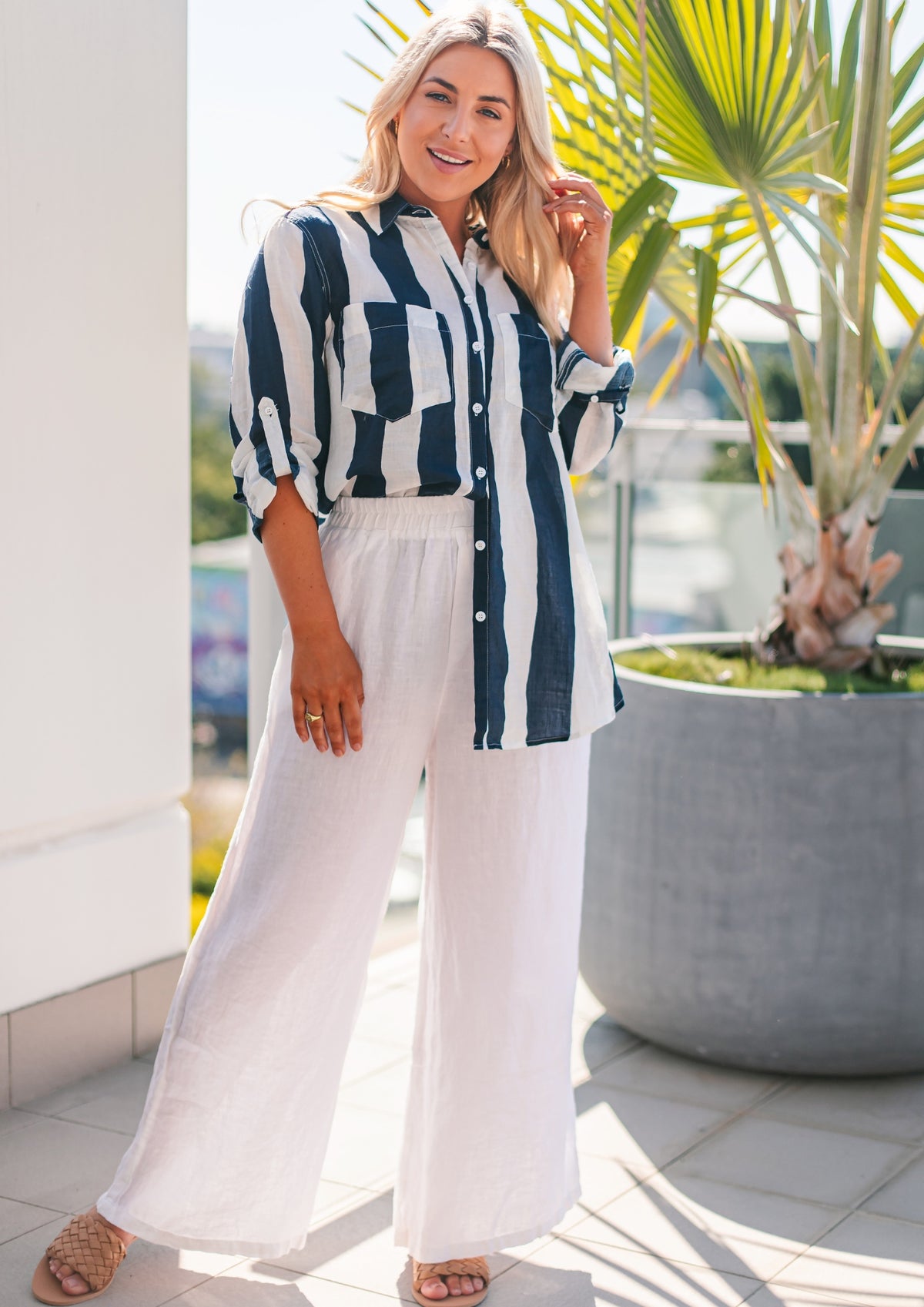 Soul Sparrow Stripe Linen Shirt