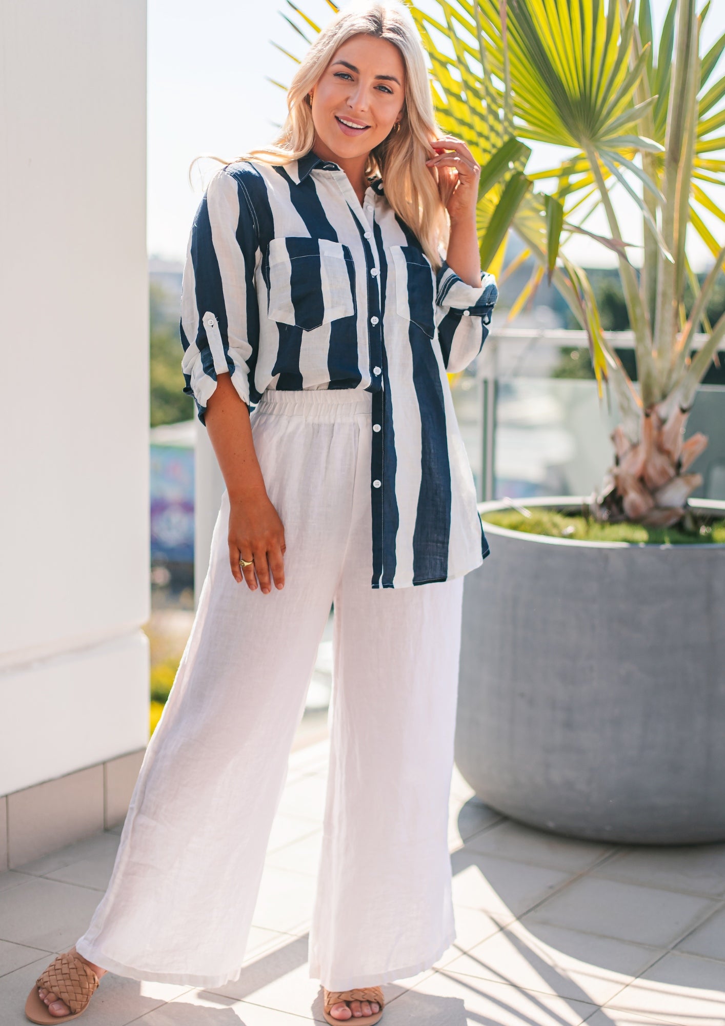 Soul Sparrow Stripe Linen Shirt