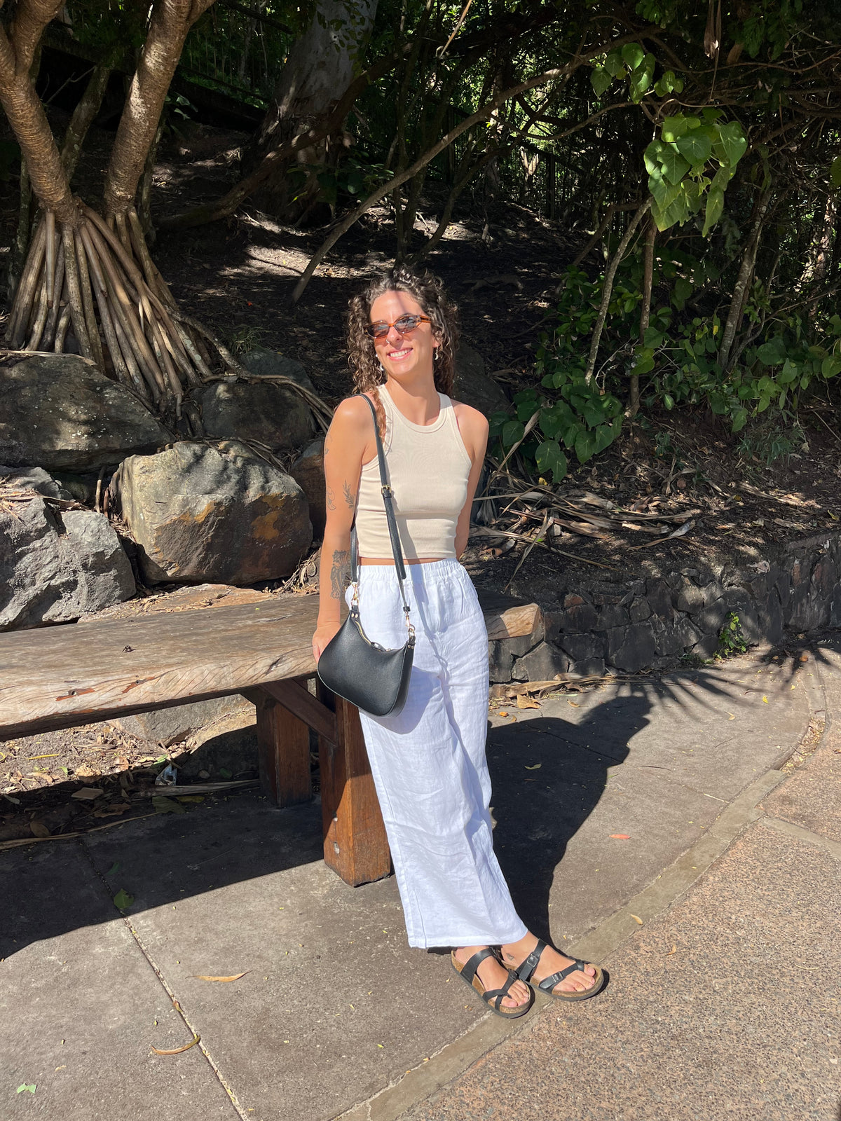 Soul Sparrow Linen Pants White