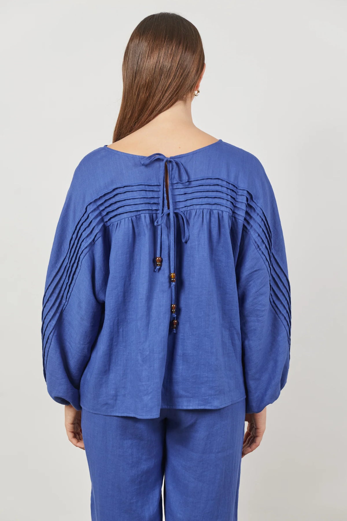 Isle Of Mine Panorama Tuck Blouse Azure