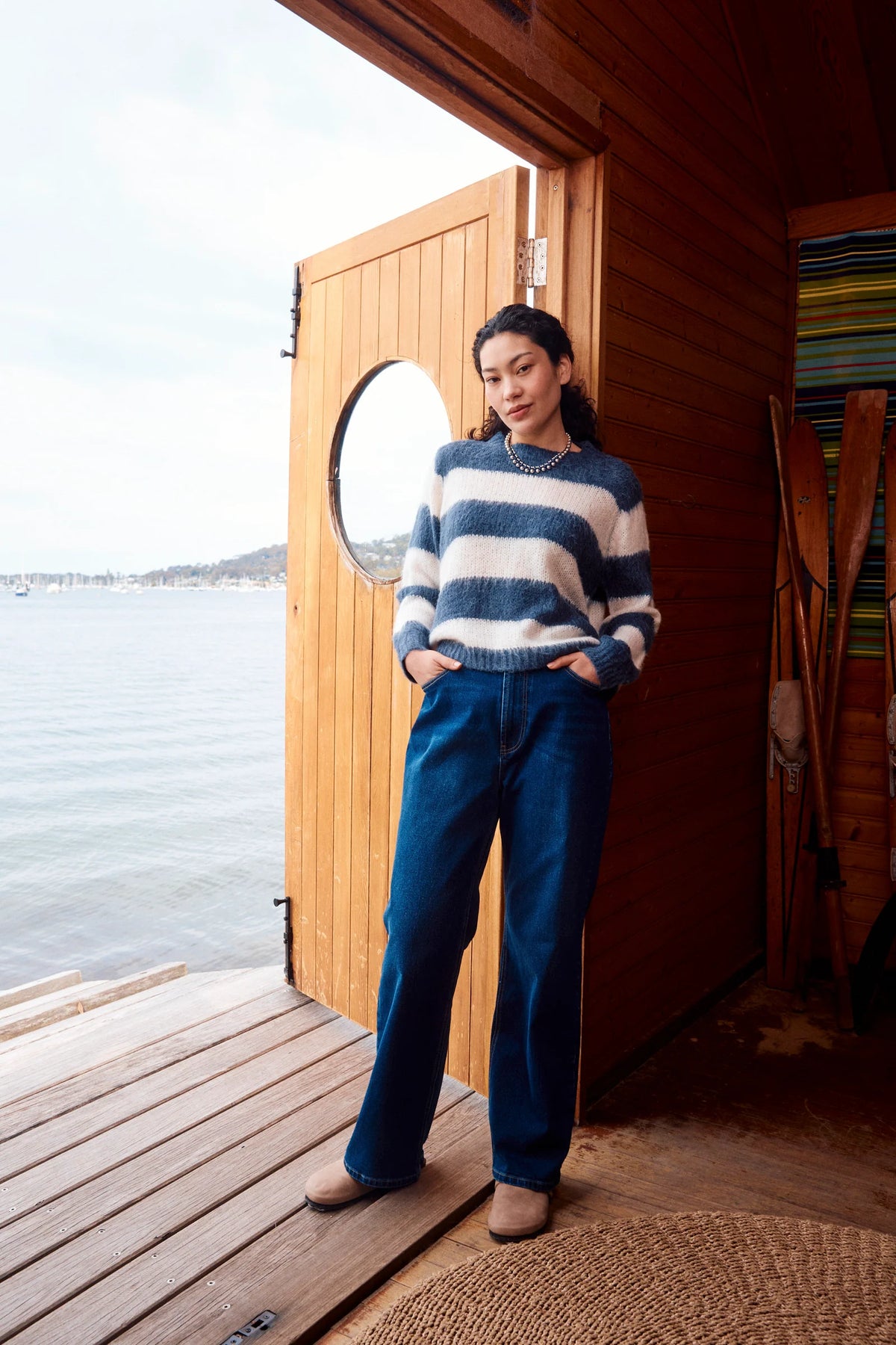 Isle Of Mine Pallas Stripe Jumper Navy