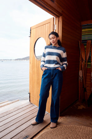 Isle Of Mine Pallas Stripe Jumper Navy