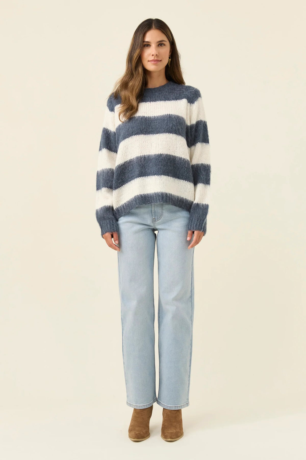 Isle Of Mine Pallas Stripe Jumper Navy