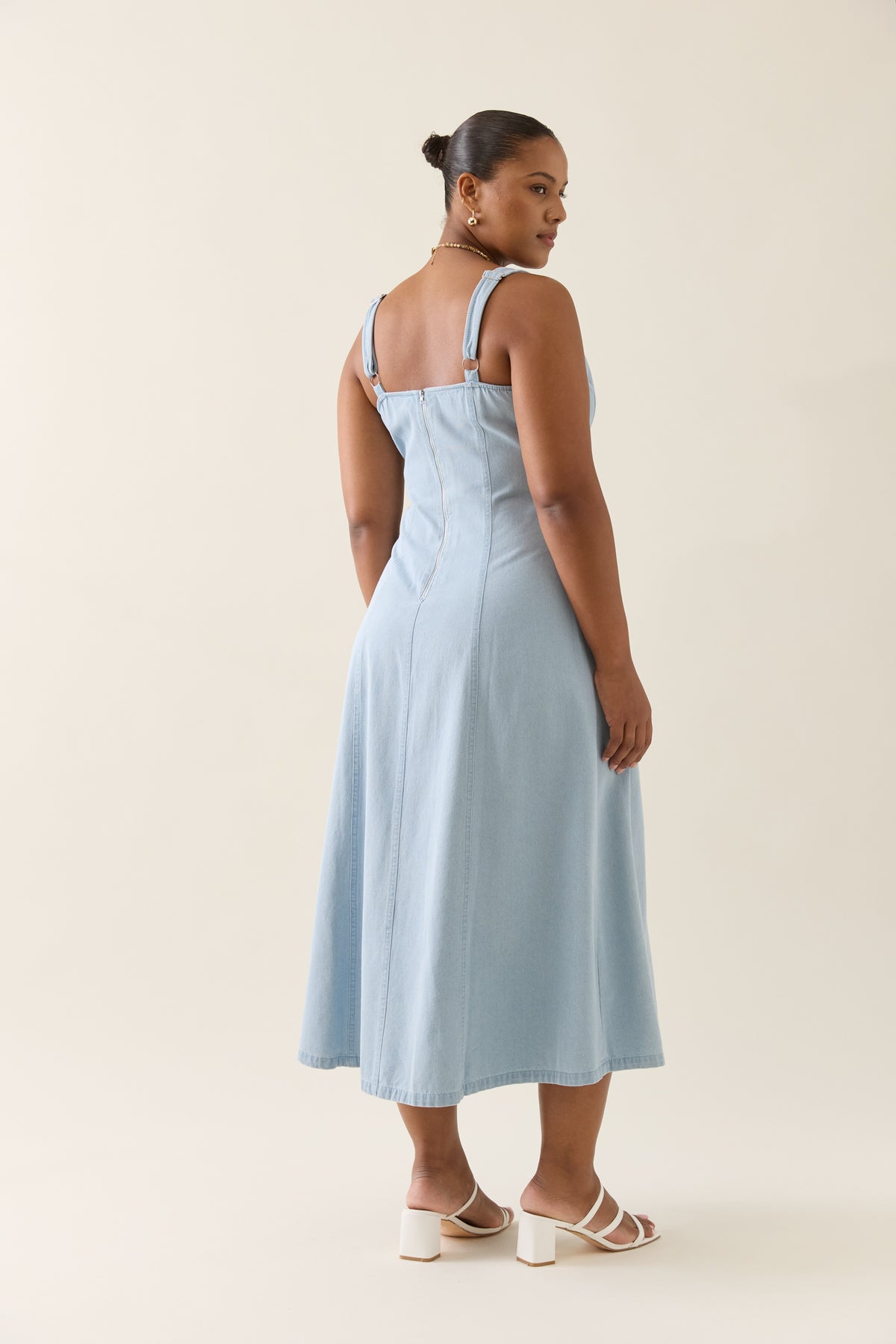 Isle of Mine Sofie Denim Tank Dress Sky