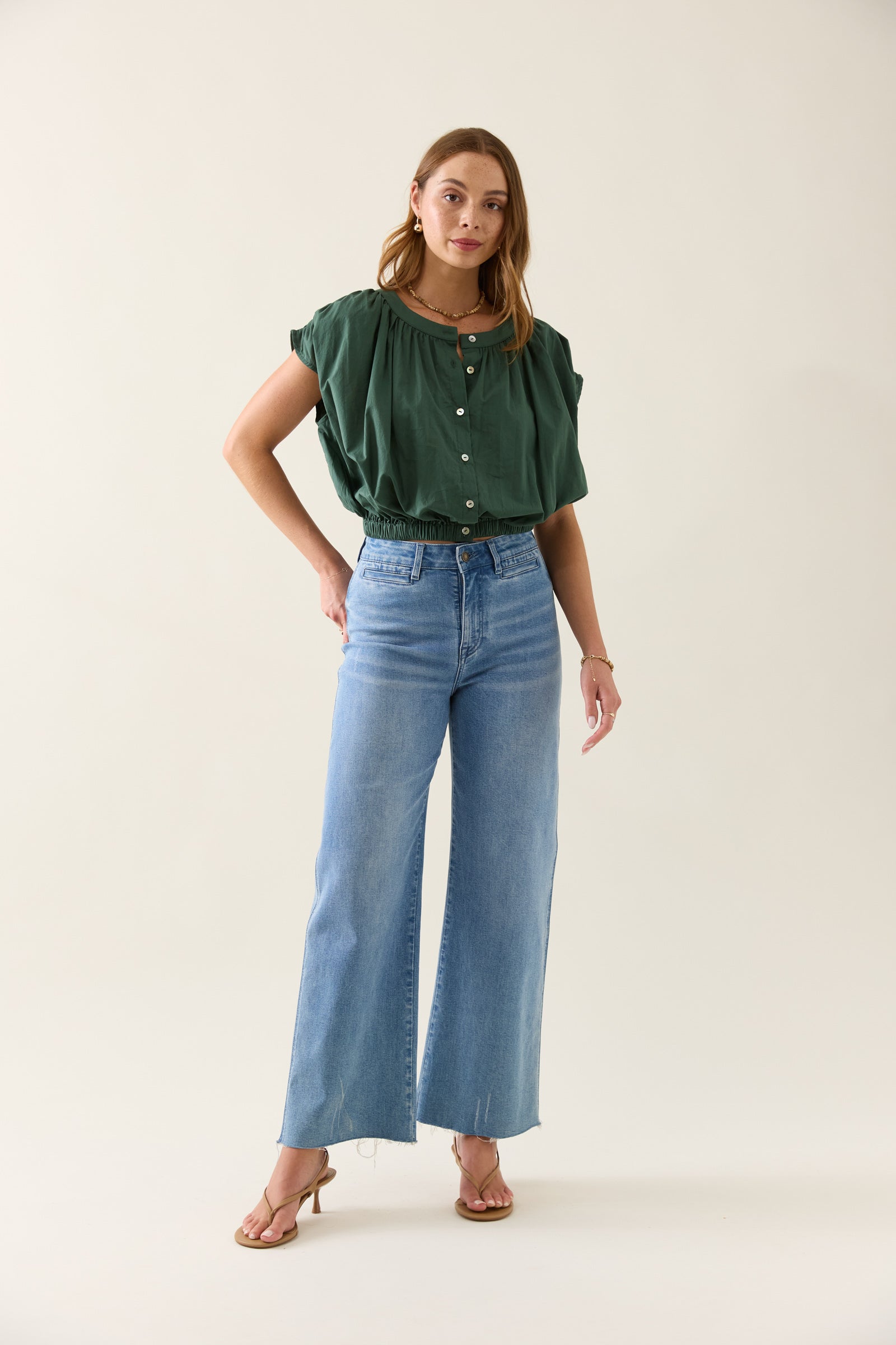 Isle of Mine Aurora Reversible Crop Top Myrtle