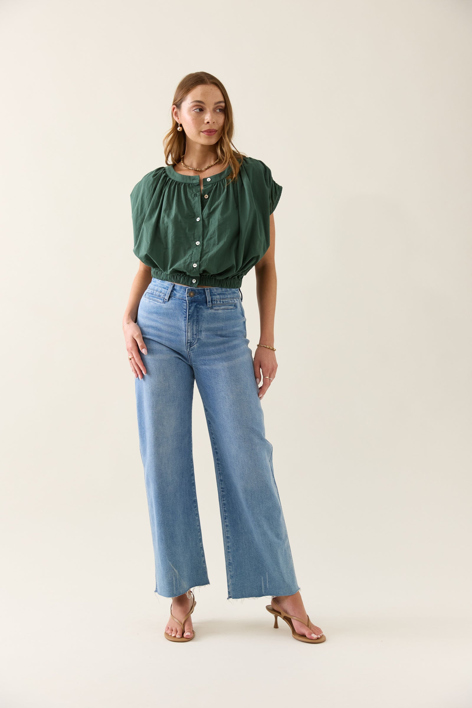 Isle of Mine Aurora Reversible Crop Top Myrtle