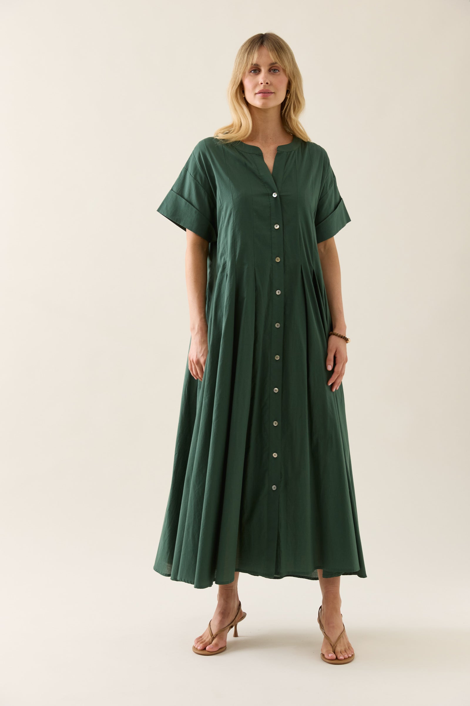 Isle of Mine Aurora Pleat Maxi Myrtle