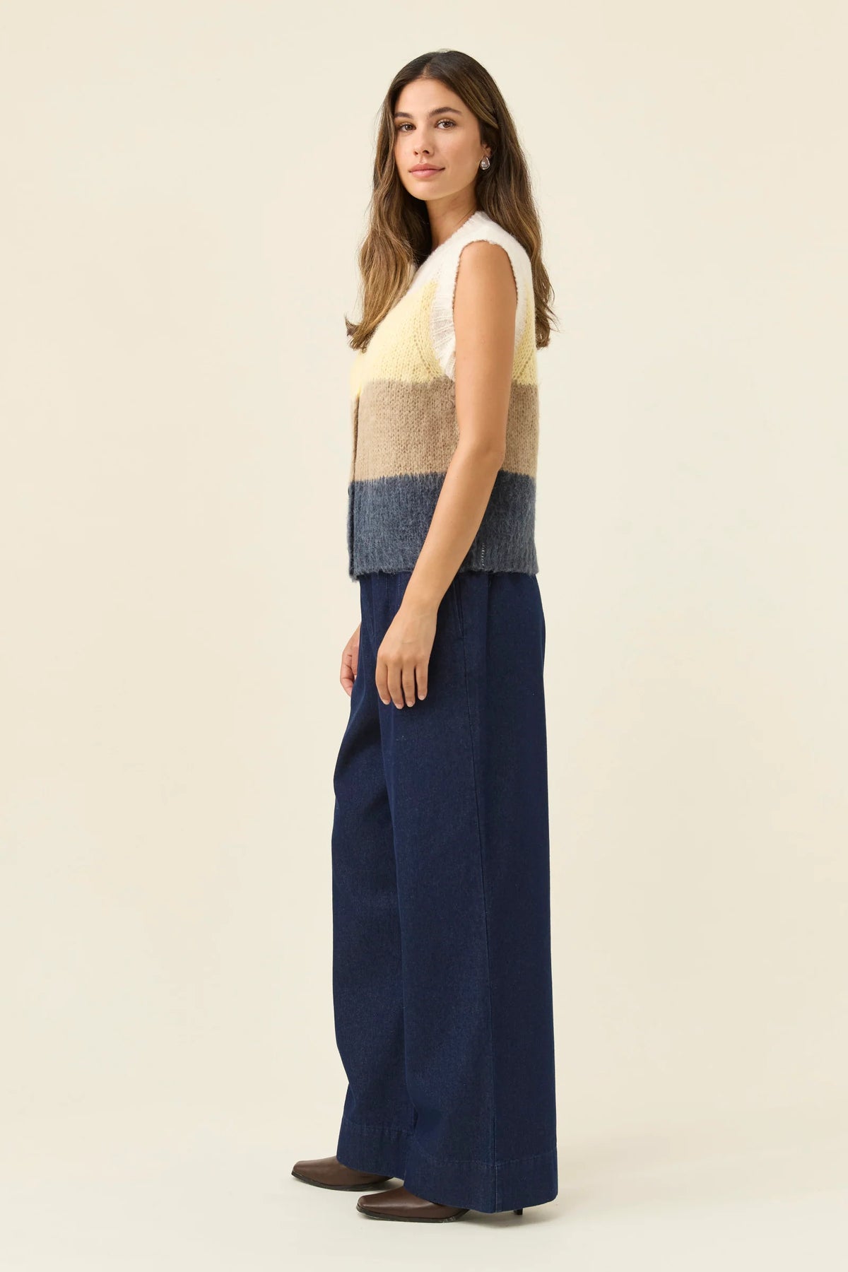 Isle Of Mine Pallas Stripe Knit Vest Butter