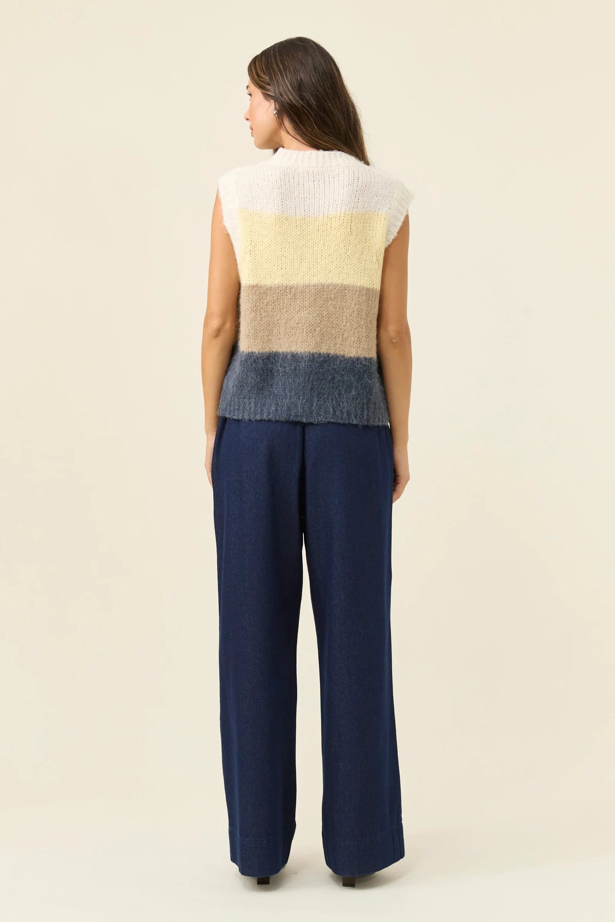 Isle Of Mine Pallas Stripe Knit Vest Butter