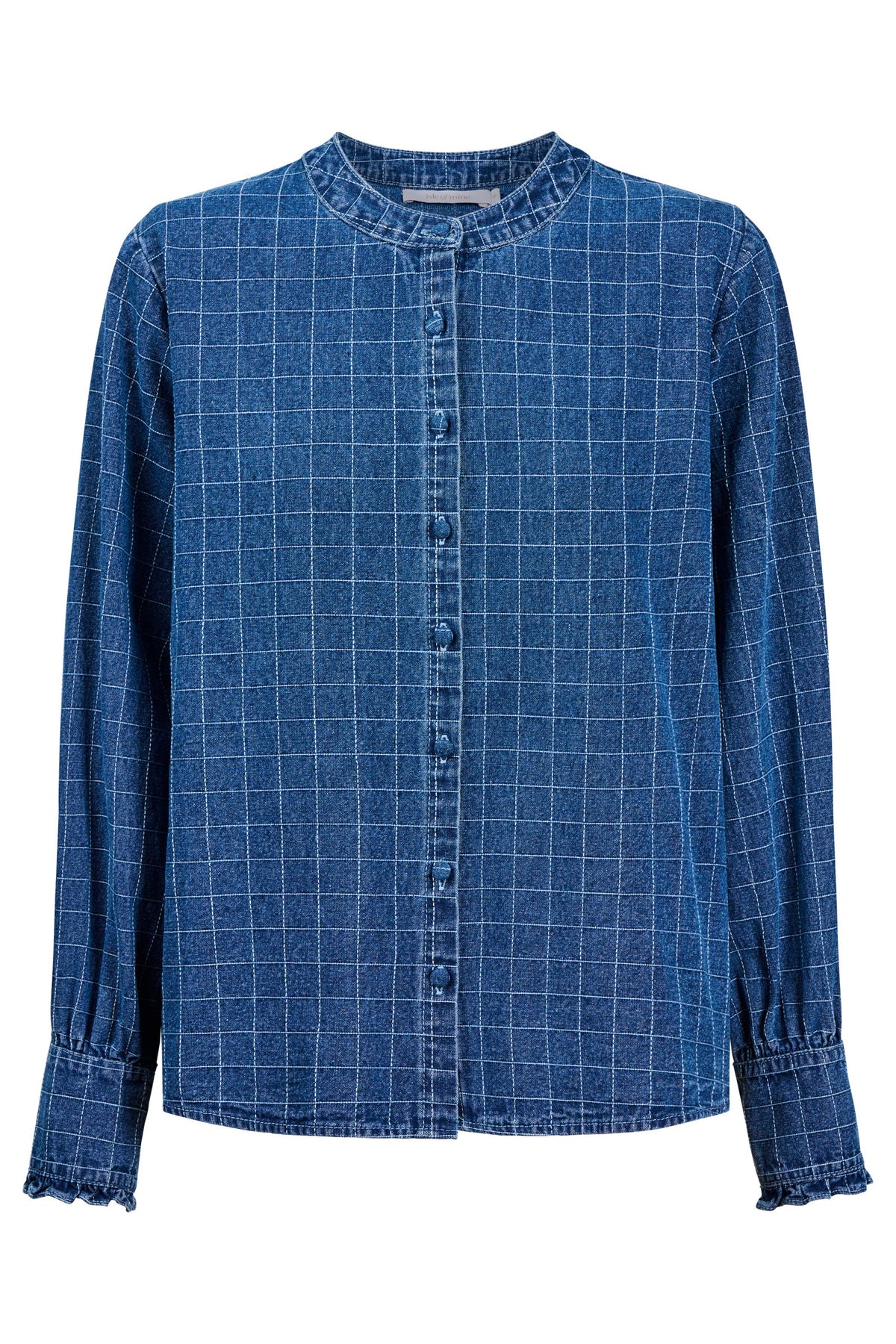 Isle Of Mine Sloane Denim Frill Shirt Check