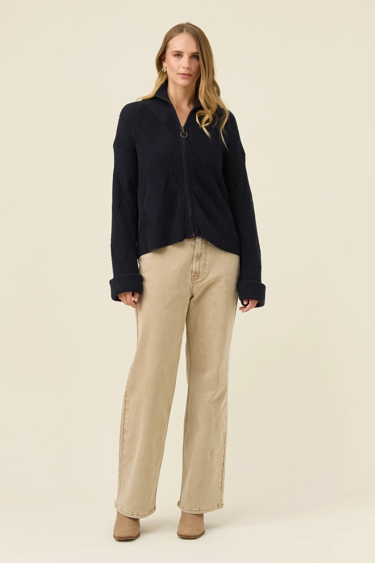 Isle Of Mine Sadie Zip Jumper Navy