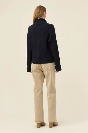 Isle Of Mine Sadie Zip Jumper Navy